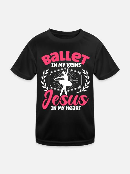 Ballet Dance Ballet Dance Ballerina Gift - Kids Functional T-Shirt - black - Front