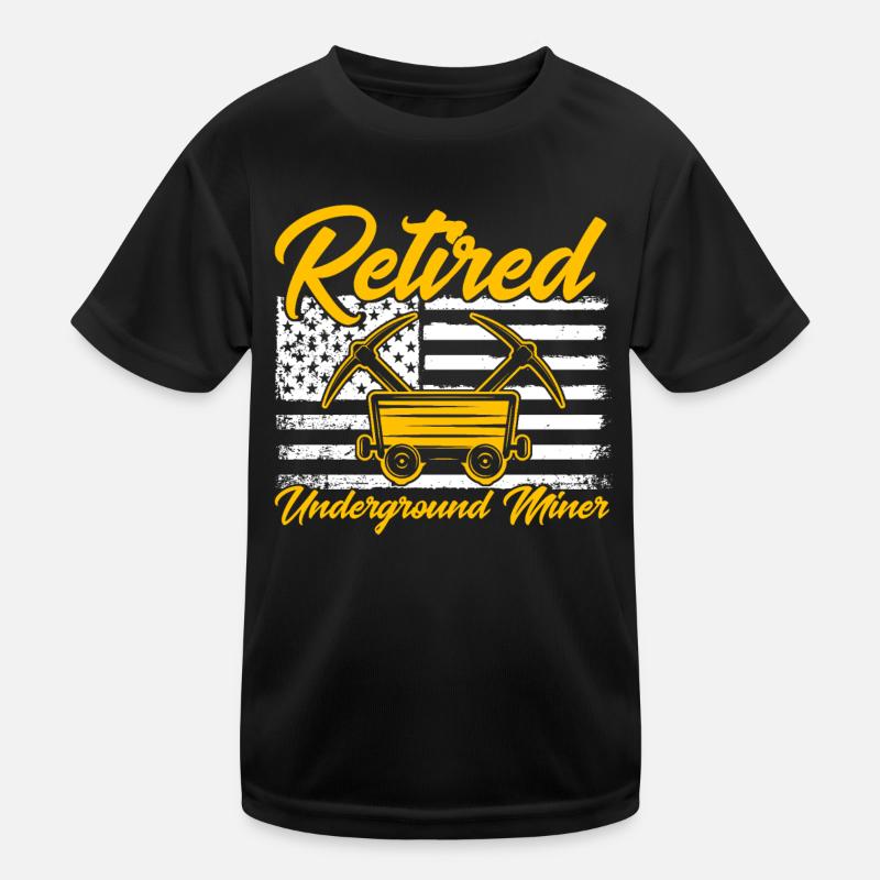 Mines Mineurs de charbon Mineurs souterrains T-shirt sport Enfant
