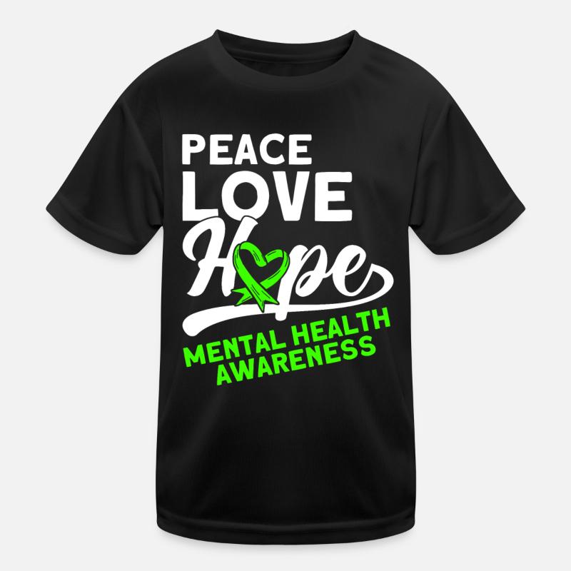 Conscience psychologique Green Loop Dépression T-shirt sport Enfant
