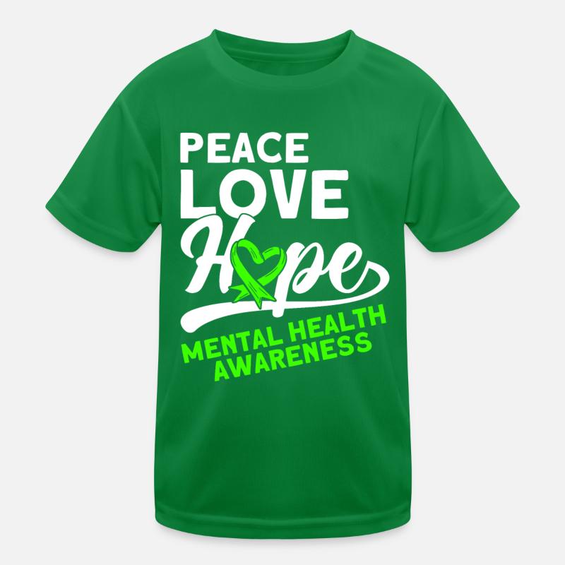 Conscience psychologique Green Loop Dépression T-shirt sport Enfant
