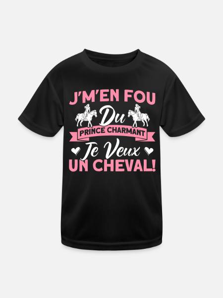 Pferde Reiter Reiten Geschenk - Kinder Funktions-T-Shirt - Schwarz - Vorne
