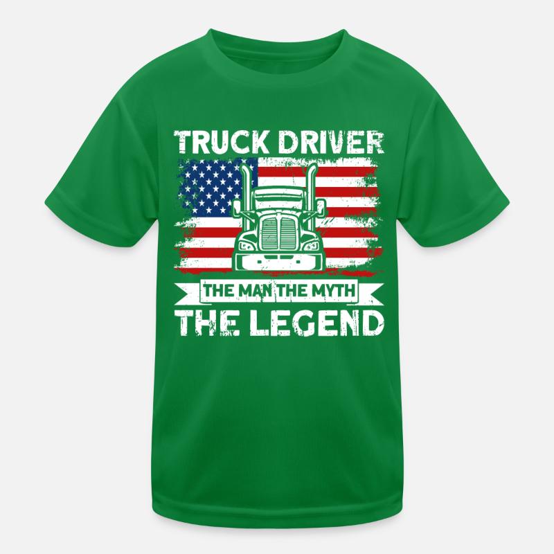Sattelschlepper Trucker Sattelzug Geschenk Kinder Funktions-T-Shirt
