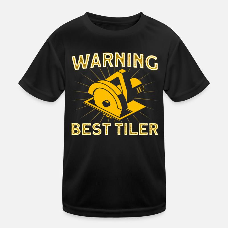 Tiler craftsman tiling gift Kids Functional T-Shirt