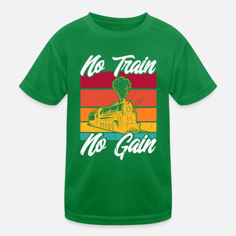 Locomotive Model Railway Train Ride Gift Kids Functional T-Shirt