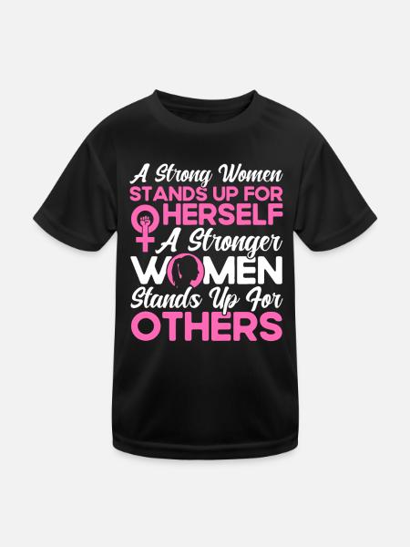 Feminist gender equality F - Kids Functional T-Shirt - black - Front