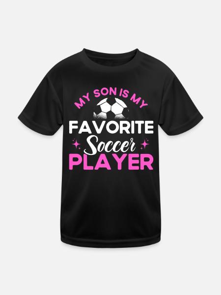 Fußball Mama Mutter Sohn Geschenk - Kinder Funktions-T-Shirt - Schwarz - Vorne