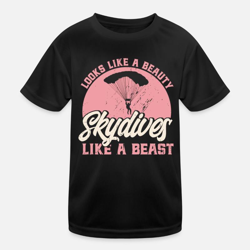 Fallschirmsprung Skydive Skydiver Geschenk Kinder Funktions-T-Shirt
