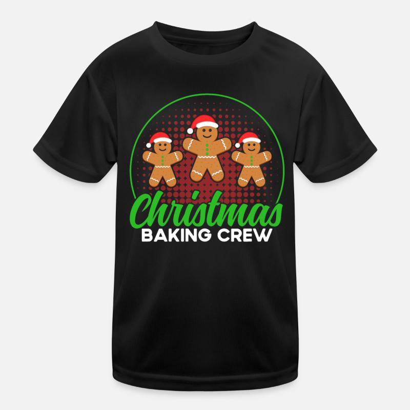 Plätzchenbacken Crew Lebkuchen backen Plätzchen ba Kinder Funktions-T-Shirt