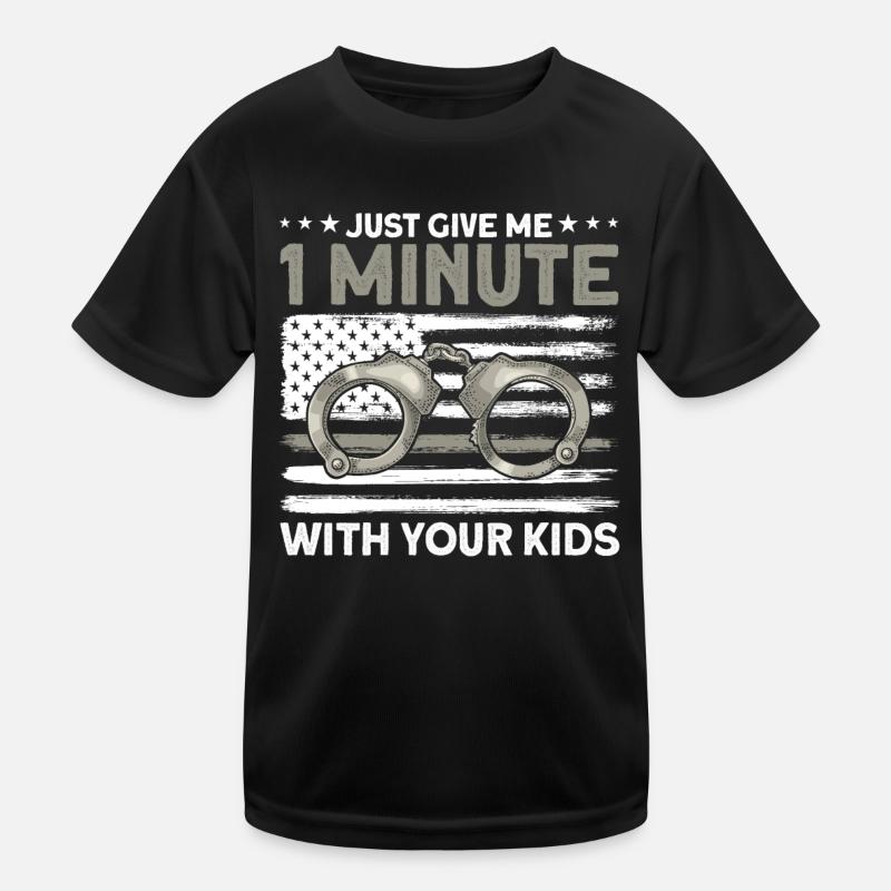 Handcuffs Correctional Officer Prison Guard Kids Functional T-Shirt