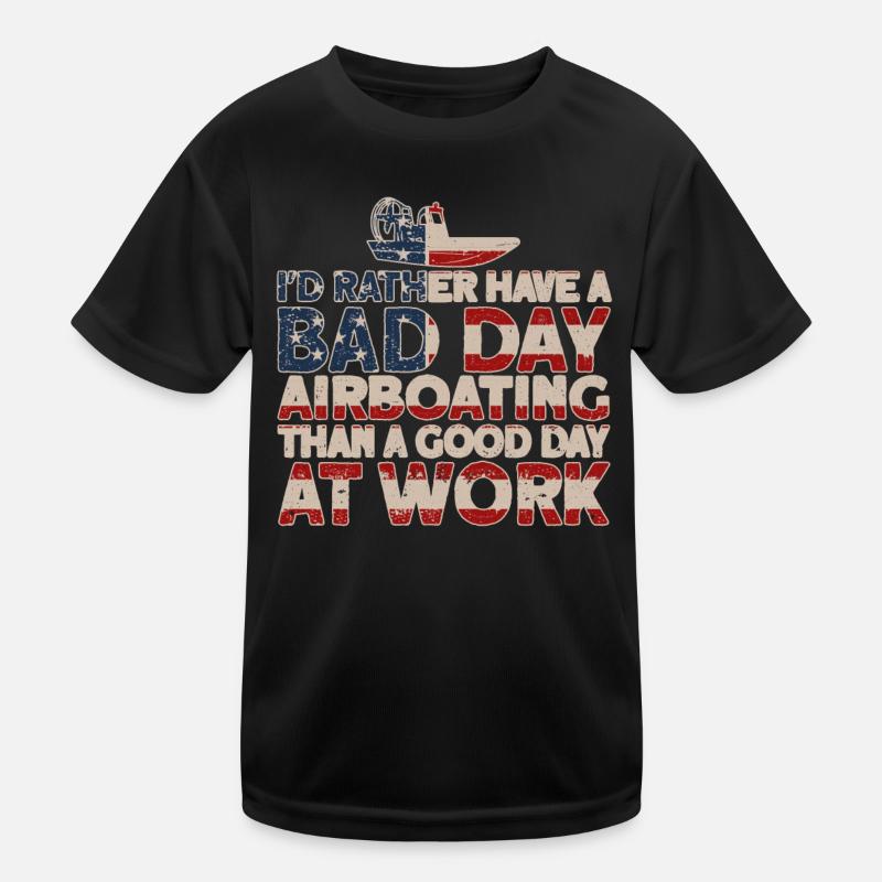 Sumpfboot Rennen Sumpfboot Sumpfboot Kapitän Gesch Kinder Funktions-T-Shirt