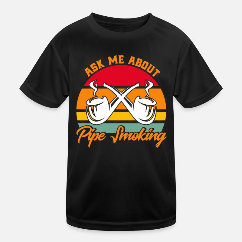 Pipe smoking pipe lovers pipe tobacco gesc Kids Functional T-Shirt