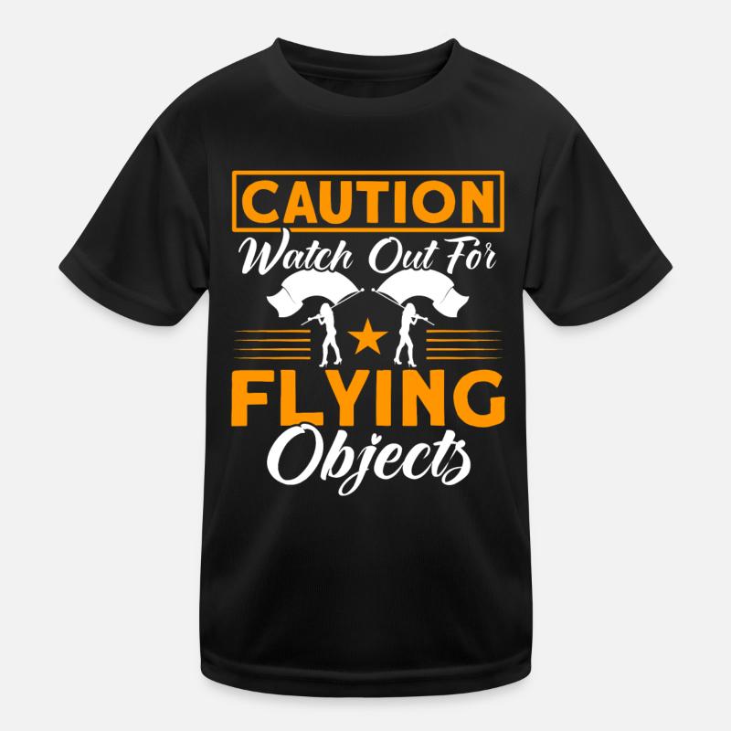 Beware of flying objects Flag guard G Kids Functional T-Shirt