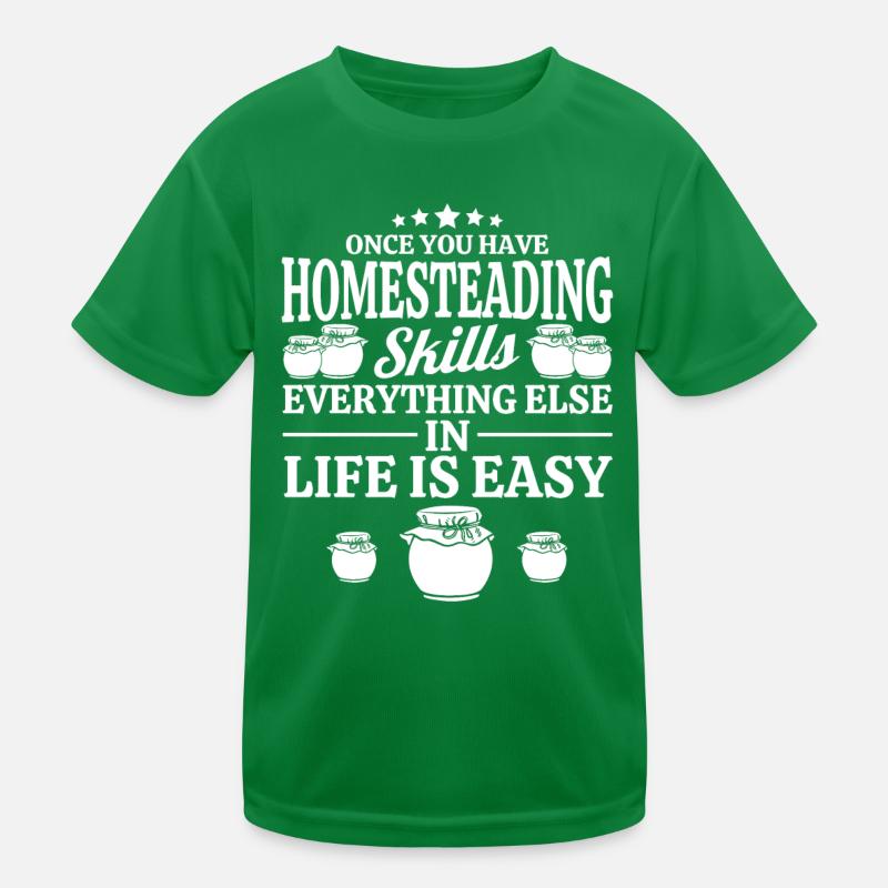 Fähigkeiten eines Selbstversorgers Einmachen Gesch Kinder Funktions-T-Shirt
