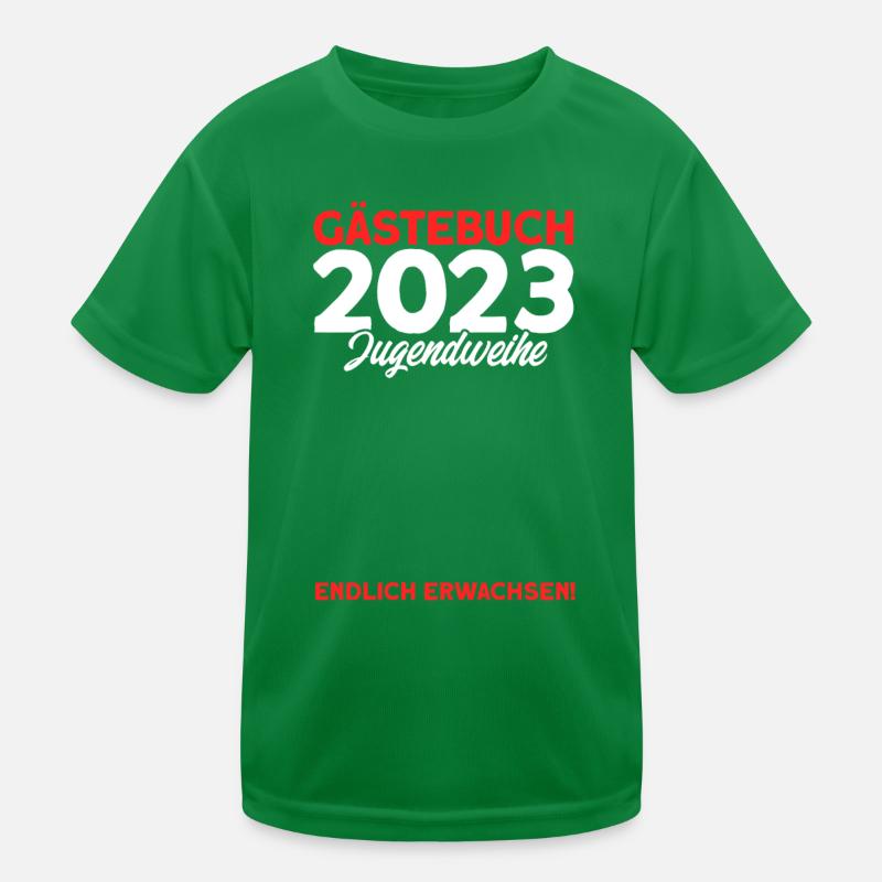 Gästebuch 2023 Jugendweihe Endlich Erwachsen! Gesc Kinder Funktions-T-Shirt