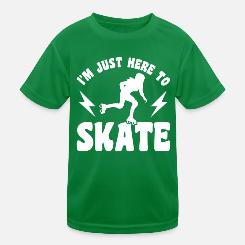 Roller skates I'm just here to skate Gift Kids Functional T-Shirt