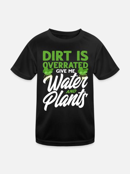 Wassergärtner Gib mir Wasser und Pflanzen Geschenk - Kinder Funktions-T-Shirt - Schwarz - Vorne