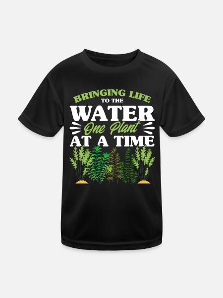 Wassergärtner Dem Wasser Leben einhauchen Geschenk - Kinder Funktions-T-Shirt - Schwarz - Vorne