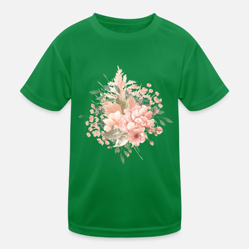 Blumen Boho Style Kinder Funktions-T-Shirt