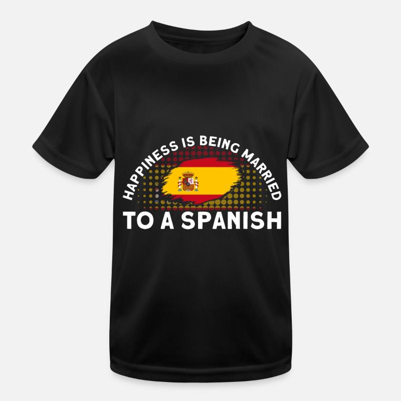 Spanish Flag Spanish Roots Gift Kids Functional T-Shirt