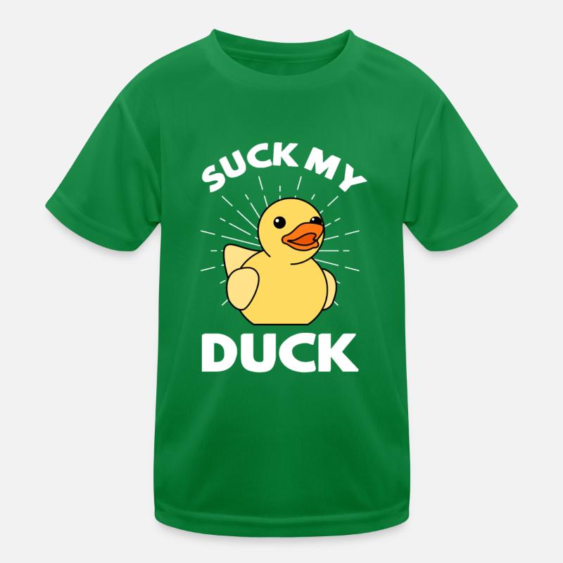Suck My Duck Squeaky Duck Bathtubs Duck Kids Functional T-Shirt