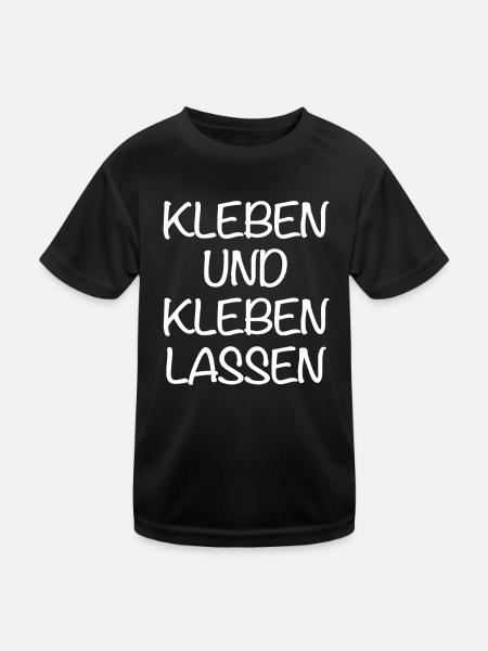 Kleben Und Kleben Lassen Klimaaktivisten Klimawahn - Kinder Funktions-T-Shirt - Schwarz - Vorne