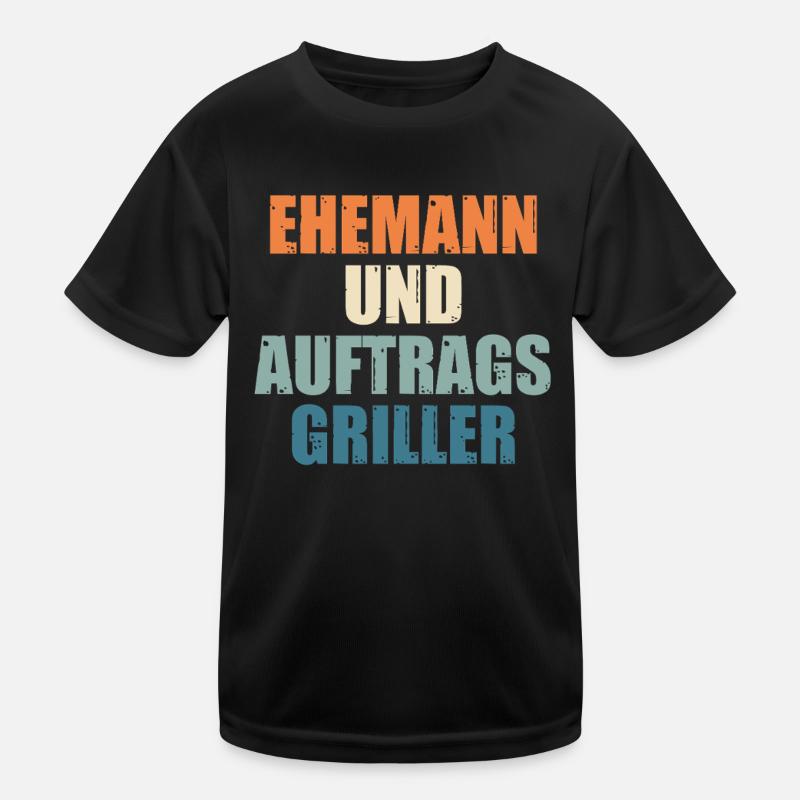 Dad Husband Contract Griller Barbecue Grill Kids Functional T-Shirt