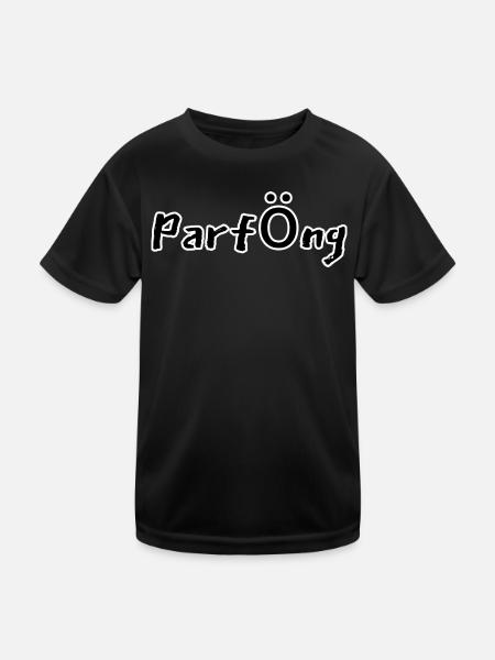 PARFÖNG - Kinder Funktions-T-Shirt - Schwarz - Vorne