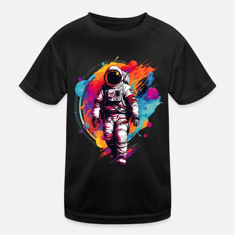 Colorful Astronaut Kids Functional T-Shirt