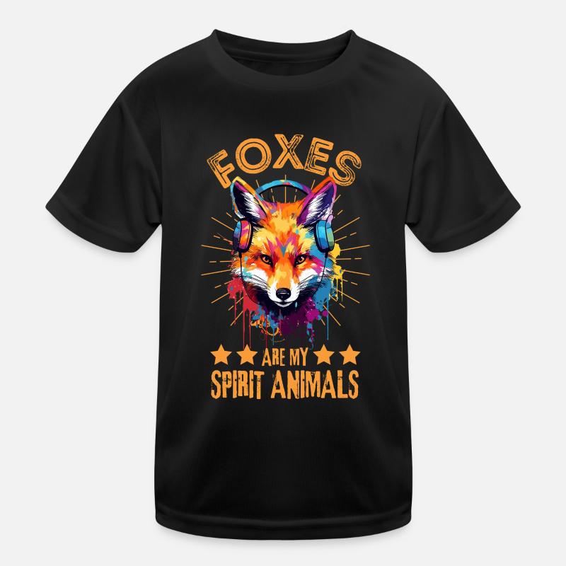 Renard avec écouteurs T-shirt sport Enfant