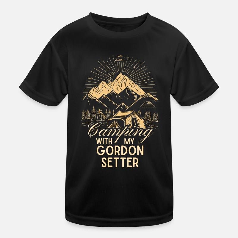Gordon Setter Camping Kinder Funktions-T-Shirt