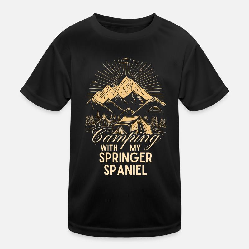 Springer Spaniel Camping T-shirt sport Enfant