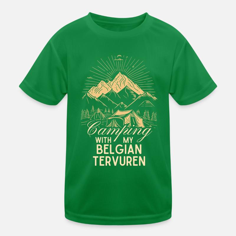 Belgischer Tervueren Camping Kinder Funktions-T-Shirt