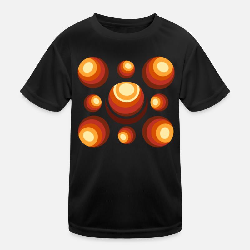 Retro Kugel Muster Mid-Century Kinder Funktions-T-Shirt
