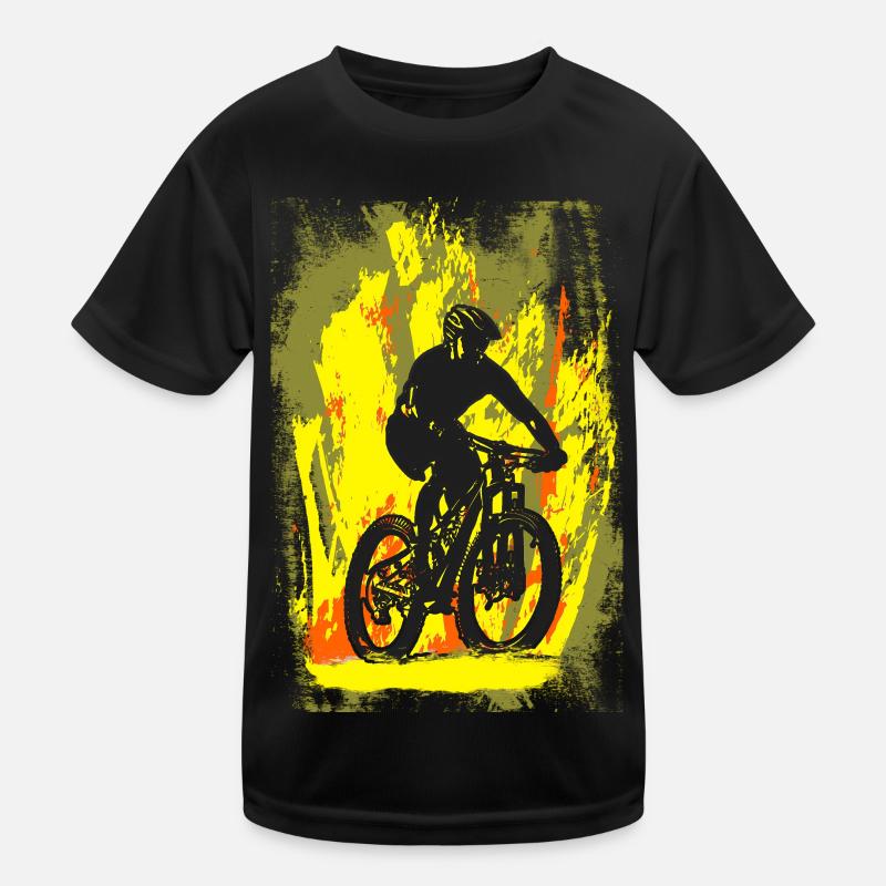 Downhill Mountainbike biken Kinder Funktions-T-Shirt