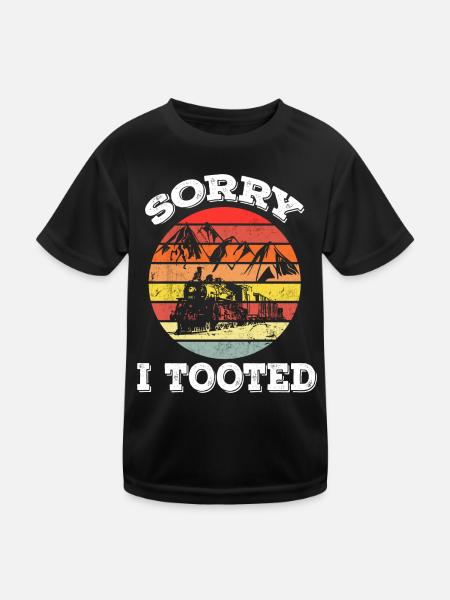 Sorry I Tooted - Rétro - T-shirt sport Enfant - noir - Devant