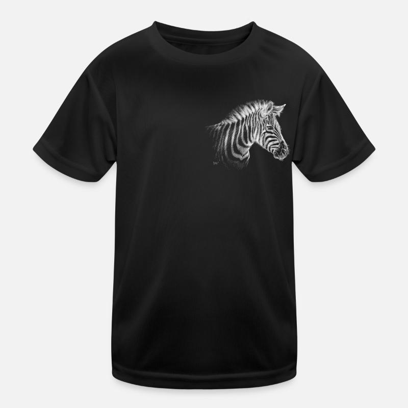 Bronko55 No.54 – Zebra - Kids Functional T-Shirt - black