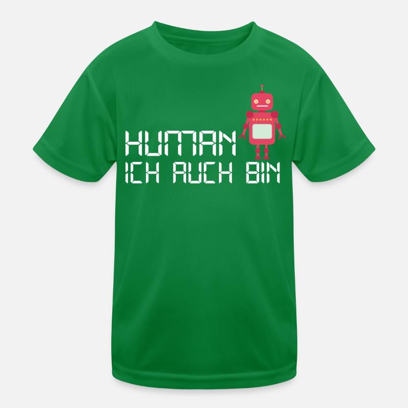 Human Robot Android Feels Human Kids Functional T-Shirt