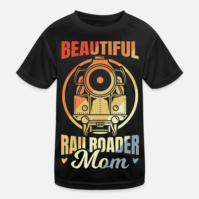Eisenbahn Mama Kinder Funktions-T-Shirt