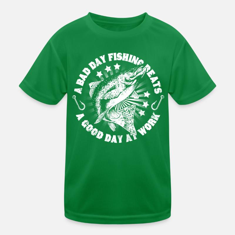 Angler Forellen Fischer Design Kinder Funktions-T-Shirt