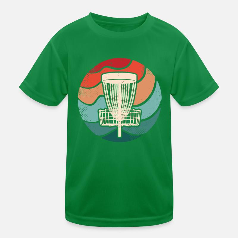 Discgolfer retro Discgolf Spieler Disc Golf Kinder Funktions-T-Shirt