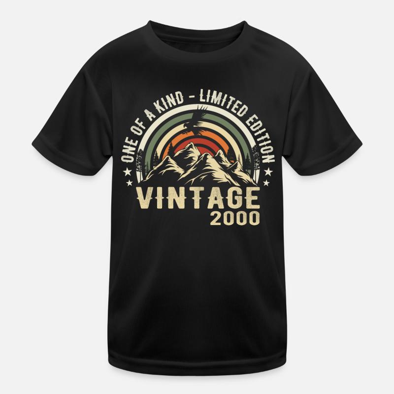 Né en 2000 Vintage 2000 Anniversaire Rétro 2000 T-shirt sport Enfant