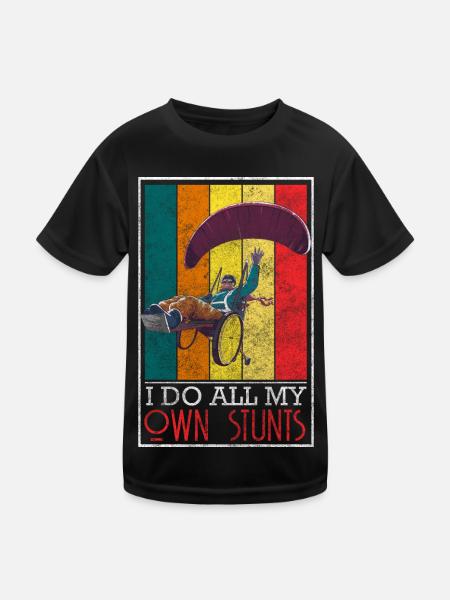 Behinderung Witzig - Kinder Funktions-T-Shirt - Schwarz - Vorne
