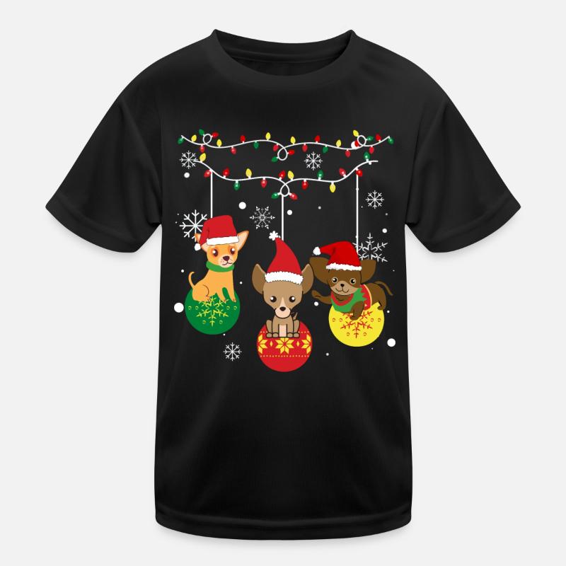 Chien Noël T-shirt sport Enfant