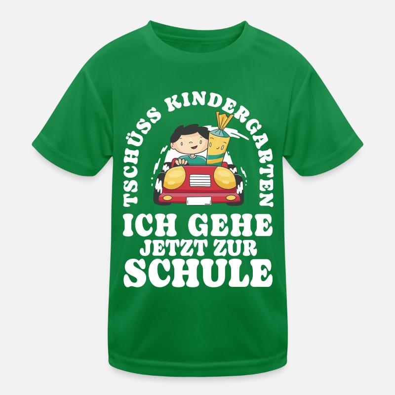 Einschulung Tschüss Kindergarten Kinder Funktions-T-Shirt