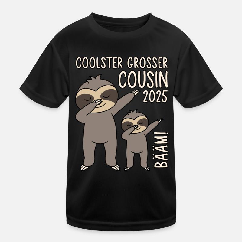 Dabbing Faultier Bääm! Coolster Großer Cousin 2025 Kinder Funktions-T-Shirt