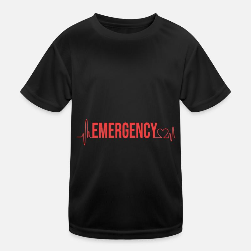 Notfall Krankenschwester - Kinder Funktions-T-Shirt - Schwarz