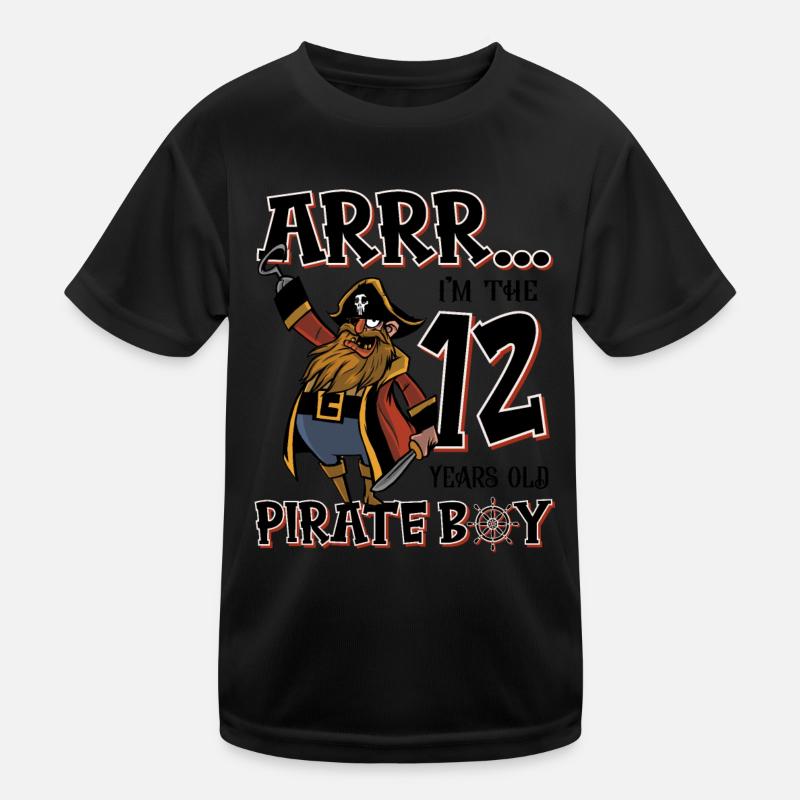 Pirate Boy 12 ans pirate 12e anniversaire T-shirt sport Enfant