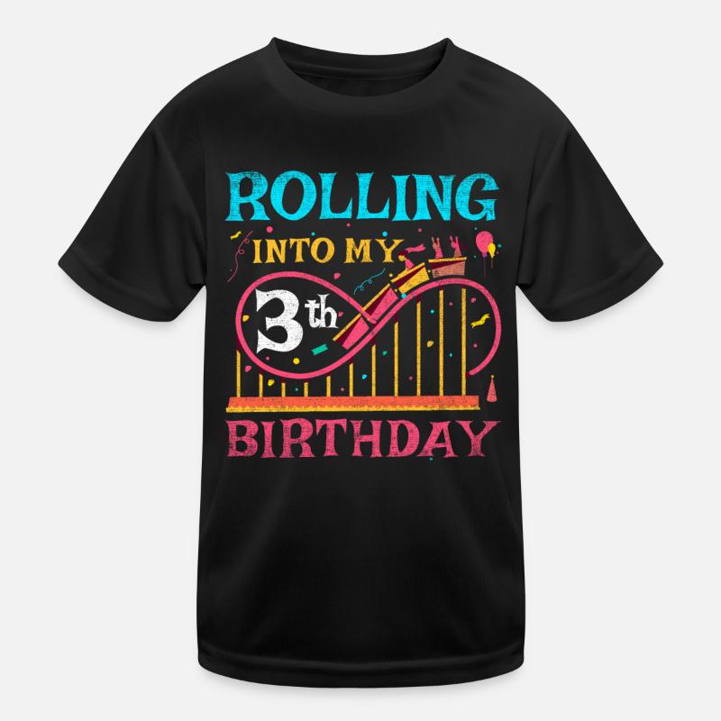 Roller Coaster Kid - Rolling Into My 3rd Birthday T-shirt sport Enfant