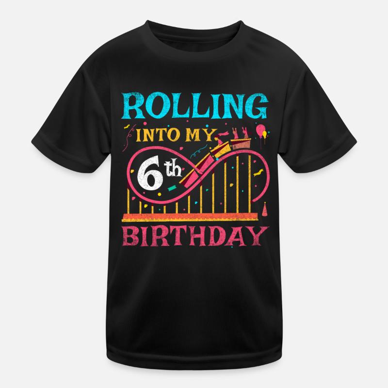Roller Coaster Kid - Rolling Into My 6th Birthday T-shirt sport Enfant