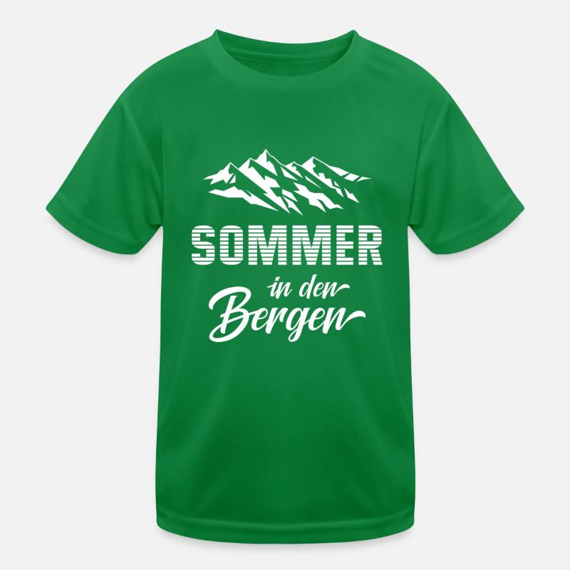 Sommer in den Bergen Kinder Funktions-T-Shirt